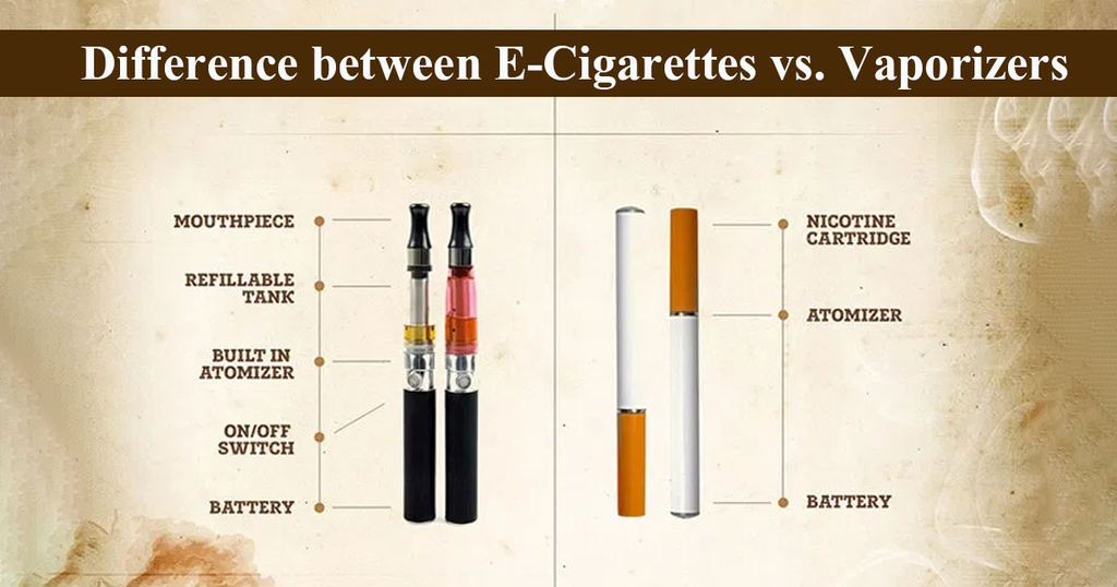 Difference between E-Cigarettes vs. Vaporizers